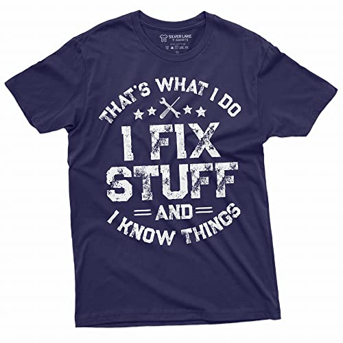 Men's Funny I fix Stuff T-Shirt Mechanic Engineer Garage Tee Shirt