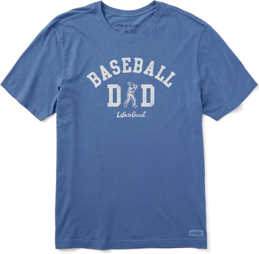 Life is Good Men's Crusher T, Short Sleeve Cotton Graphic Tee Shirt, Crafty Baseball Dad
